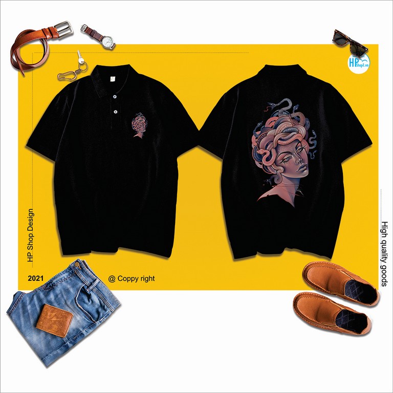 Áo thun Polo chất cotton 100%